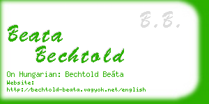 beata bechtold business card