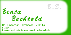 beata bechtold business card